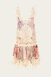 Zimmermann Natura Guipure Lace-trimmed Linen And Silk-blend Mini Dress