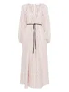 Zimmermann Cascadian Oversized Belted Striped Linen Maxi Dress In Multi