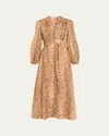 Zimmermann Cascadian Plunge Midi Dress Clothing