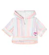Zimmermann Cascadian Striped Hooded Top In Nude