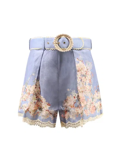 ZIMMERMANN CASCADIAN TUCK RAMIE SHORTS