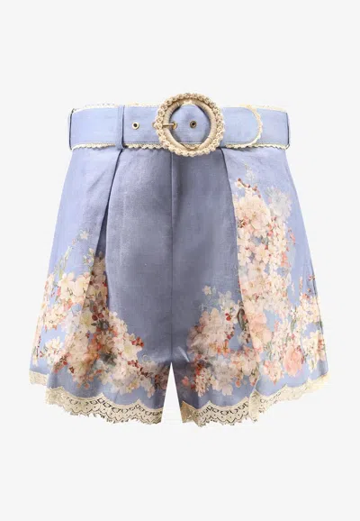 ZIMMERMANN CASCADIAN TUCK RAMIE SHORTS