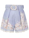 Zimmermann Cascadian Tuck Short In Blue