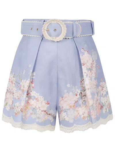 Zimmermann Cascadian Tuck Short In Blue