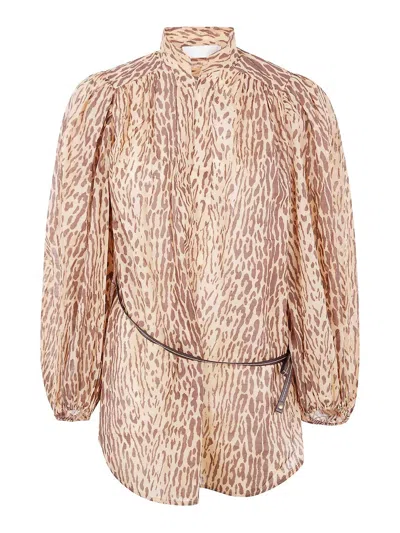 Zimmermann Cascadian Tunic In Nude & Neutrals