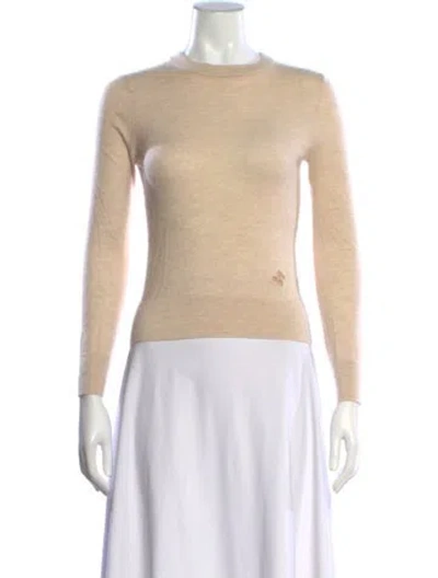 Pre-owned Zimmermann Cashmere Crew Neck Sweater In Neutrals