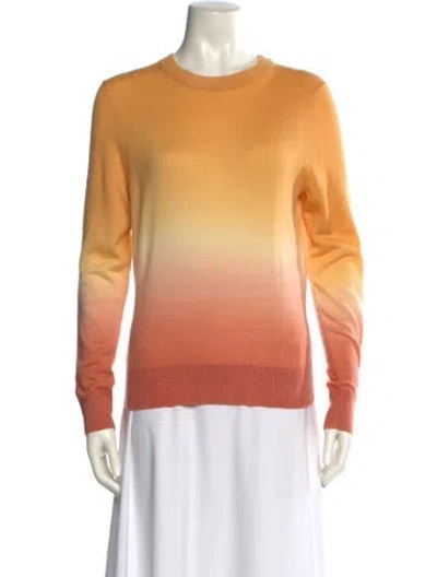 Pre-owned Zimmermann Cashmere Crew Neck Sweater In Orange