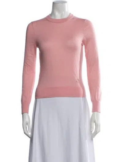 Pre-owned Zimmermann Cashmere Crew Neck Sweater In Pink