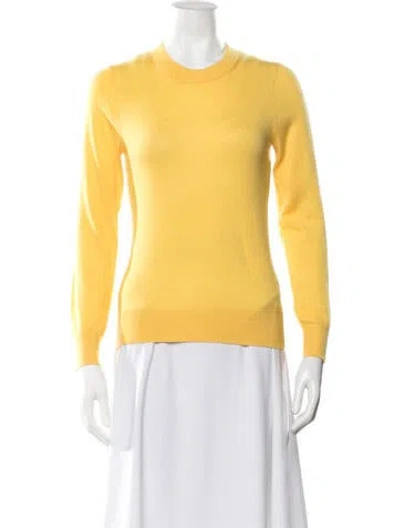 Pre-owned Zimmermann Cashmere Crew Neck Sweater In Yellow