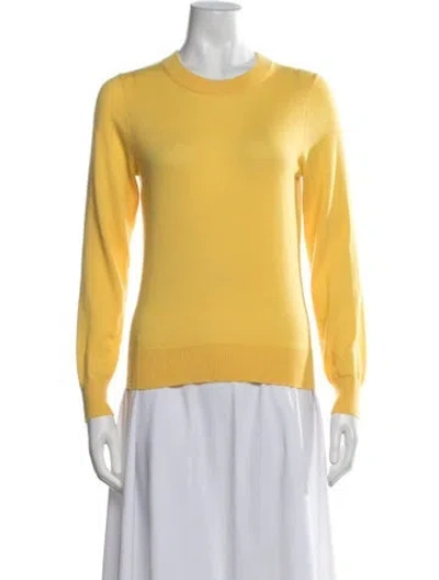 Pre-owned Zimmermann Cashmere Crew Neck Sweater In Yellow