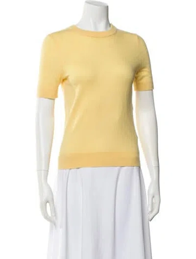 Pre-owned Zimmermann Cashmere Crew Neck Top In Yellow