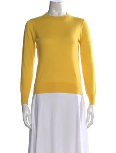 Pre-owned Zimmermann Cashmere Crew Neck Top In Yellow