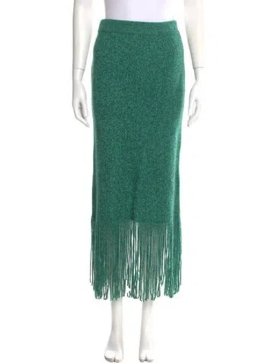 Pre-owned Zimmermann Cashmere Midi Length Skirt In Green