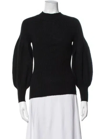 Pre-owned Zimmermann Cashmere Mock Neck Sweater In Blue