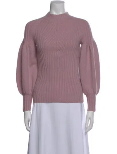 Pre-owned Zimmermann Cashmere Mock Neck Sweater W/ Tags In Purple