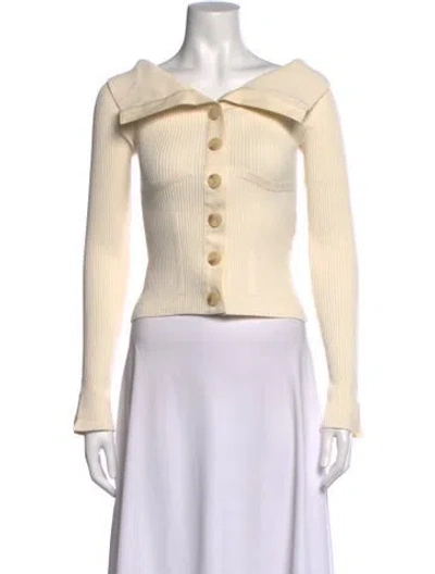 Pre-owned Zimmermann Cashmere Off-the-shoulder Sweater W/ Tags In Neutrals