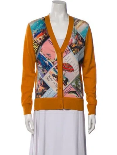 Pre-owned Zimmermann Cashmere Printed Sweater In Orange