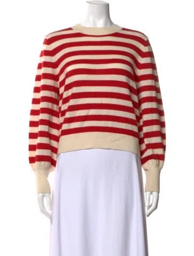 Pre-owned Zimmermann Cashmere Striped Sweater In Red