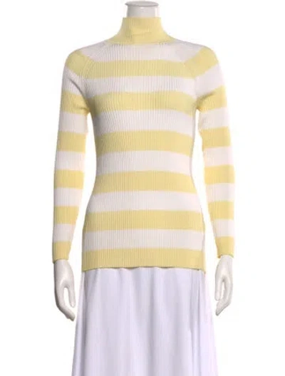 Pre-owned Zimmermann Cashmere Striped Top In Yellow