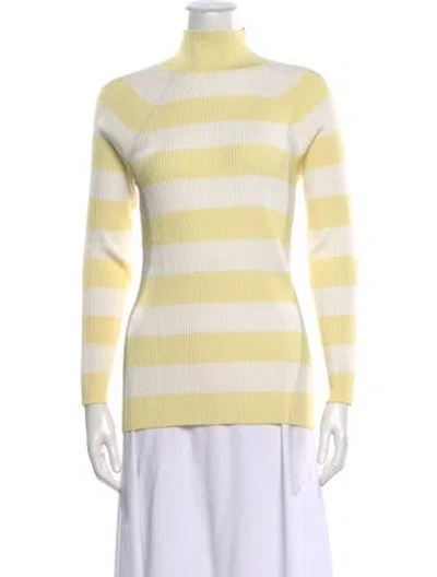 Pre-owned Zimmermann Cashmere Striped Top In Yellow