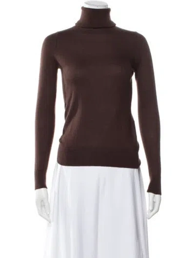 Pre-owned Zimmermann Cashmere Turtleneck Sweater In Brown