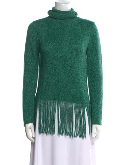 Pre-owned Zimmermann Cashmere Turtleneck Sweater In Green
