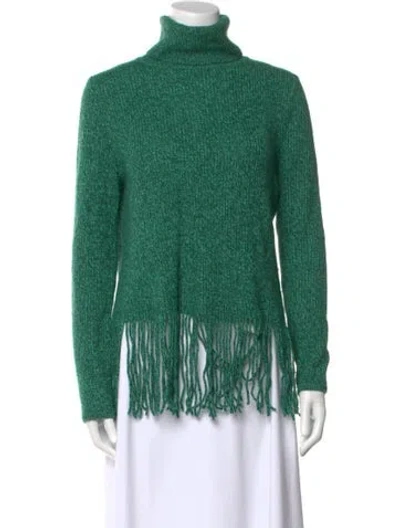 Pre-owned Zimmermann Cashmere Turtleneck Sweater In Green