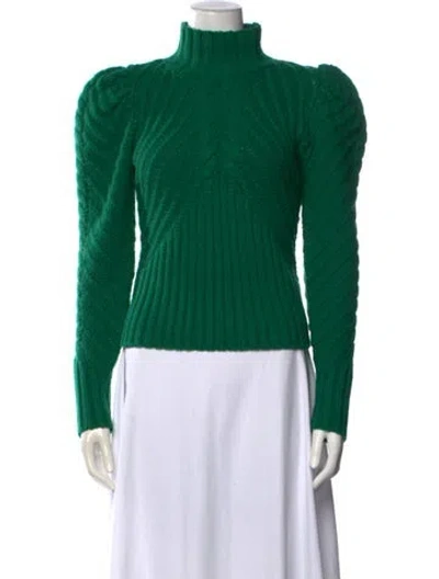Pre-owned Zimmermann Cashmere Turtleneck Sweater In Green