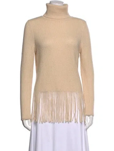 Pre-owned Zimmermann Cashmere Turtleneck Sweater In Neutrals