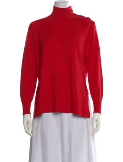 Pre-owned Zimmermann Cashmere Turtleneck Sweater In Red