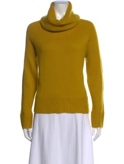 Pre-owned Zimmermann Cashmere Turtleneck Sweater In Yellow