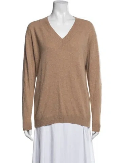 Pre-owned Zimmermann Cashmere V-neck Sweater In Neutrals