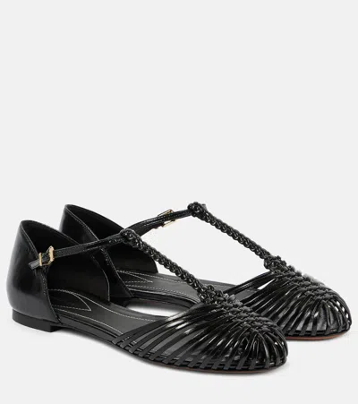 Zimmermann Celesta Leather Sandals In Black