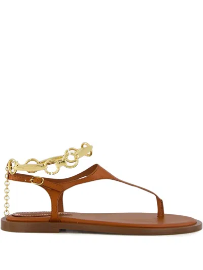 Zimmermann Chain-embellished Leather Sandals