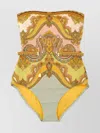 Zimmermann Chain Trim Bandeau One-piece Swimsuit