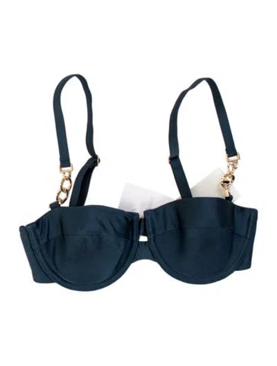 Pre-owned Zimmermann Chain-link Accents Bikini In Blue