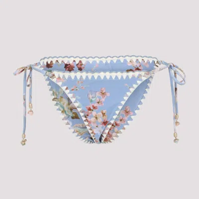 Zimmermann Chambray Blue Awaken Crochet Edge Tie Pant