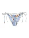 Zimmermann Chambray Crochet Tie Bikini Brief