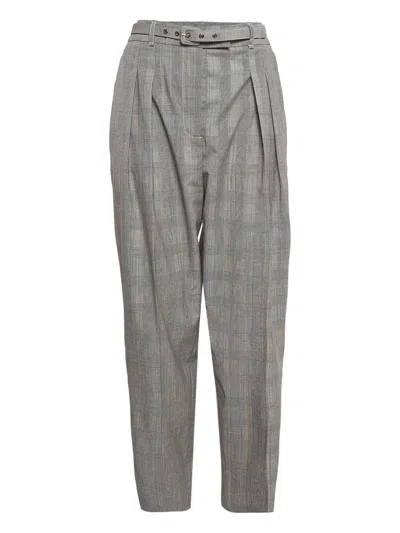 Pre-owned Zimmermann Checked Tailored Trousers In Gray