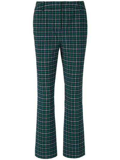 Zimmermann Checked Trousers In Green