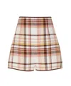 Zimmermann Multicolor Matchmaker Check Dance Shorts In Nude