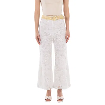 Zimmermann Chintz Doily Lace Trousers, Size Xx-small