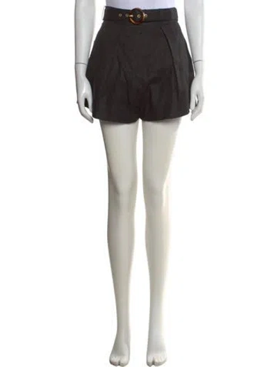 Pre-owned Zimmermann Cira Tuck Short Mini Shorts W/ Tags In Black