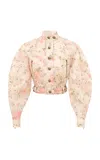 Zimmermann Clash Biker Jacket In Blue