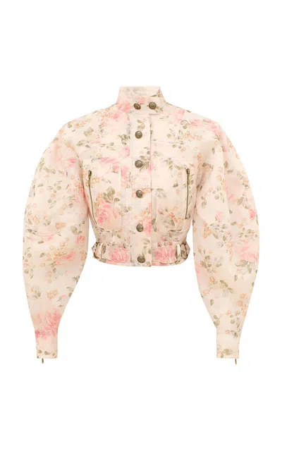 Zimmermann Clash Biker Jacket In Blue