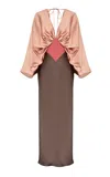 Zimmermann Clash Drape Maxi Dress In Multi