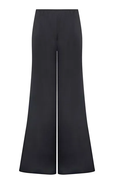 Zimmermann Clash Drape Wide-leg Pants In Black