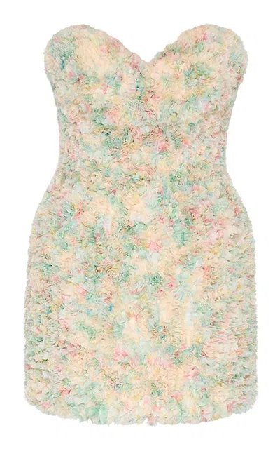 Zimmermann Clash Fluff Mini Dress In Neutral