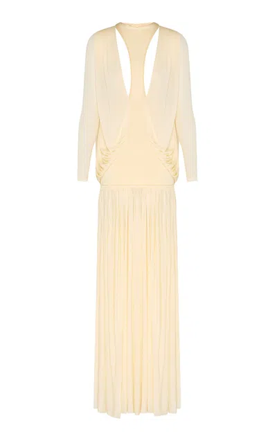 Zimmermann Clash Jersey Maxi Dress In Yellow
