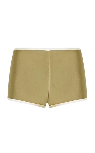 Zimmermann Clash Jersey Shorts In Green